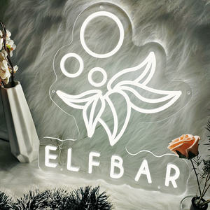 Letrero de neón <span class=keywords><strong>ELFBAR</strong></span>, luz Led USB, acrílico transparente, personalizable, letrero de neón para fiesta de cumpleaños, decoración de pared - Product Image 3