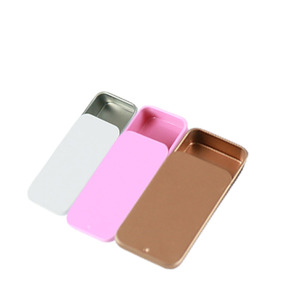 Kim loại hình chữ nhật Lip Balm trượt hộp thiếc rắn Nước Hoa Lưu trữ trường hợp cho Cologne cho bông tai và vòng đeo tay - Product Image 1