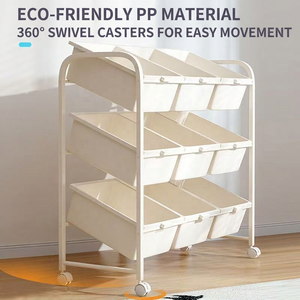 Carrito de Almacenamiento con Ruedas PP, Carro de Almacenamiento con Ruedas Giratorias de 360 Grados, Organizador con Múltiples Cajones para el Hogar y la Oficina - Product Image 1