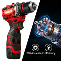 Perceuse sans fil industrielle 16V sans balais, couple élevé 55N.m, 2000 tr/min, perceuse électrique professionnelle, tournevis électrique pour entrepreneur