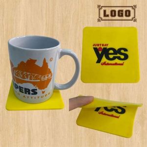 แผ่นรองแก้วซิลิโคนยางพีวีซีแบบกำหนดเองสองด้าน - Product Image 1