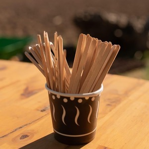 Phân Hủy Sinh Học Dùng Một Lần Gỗ Bạch Dương Cà Phê Khuấy Cho Quán Cà Phê Và Thanh Thả Bằng Gỗ Trà Công Cụ - Product Image 6