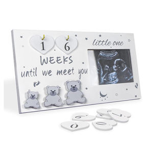 Ourwarm Sonogram Fotolijst Uniek Cadeau Voor Aanstaande Moeder Ouders Echografie Fotolijst Aftellende Weken Gemaakt Van Mdf-Ijzer - Product Image 1