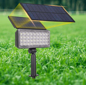 Projecteurs solaires LED WOSEN IP65 étanches pour jardin et aménagement paysager, batterie rechargeable, commande sans fil, angle de faisceau de 120° - Product Image 4