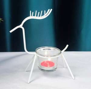 Bougeoir renne en fer européen, chandelier en forme de renne, porte-bougie pour décoration de la maison - Product Image 2