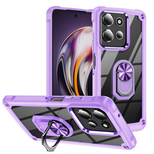 <span class=keywords><strong>4</strong></span> Ecken Stoßfest 360° °   Ring-Ständer mit Linsenschutz TPU+PC Handyhülle für Moto G Play (2025) - Product Image 1