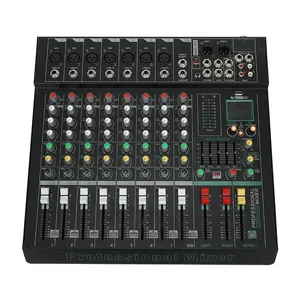 TEBO MX8 new fashion 8 channels professional video audio mixer home party dj controller mixing