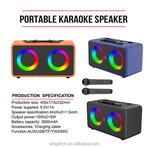 M4408 rgb אור קריוקי מיקרופון אלחוטי רמקול שני קריוקי נגן רמקול איכותי נייד עבור זרם חי - Product Image 2