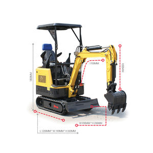 Mini escavadeira, mini escavadeira de 1.5 toneladas xn08 xn12 xn15 xn16 xn20, com strass pequeno - Product Image 4