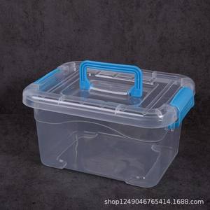 Caja de almacenamiento rectangular de plástico PP de Yiwu, 20x15x10.5 cm, transparente, con asa, para alimentos, juguetes, cosméticos, refrigerios, organización de escritorio. - Product Image 5