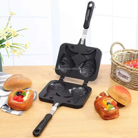 Poêle à Taiyaki 2, 3 ou 4 poissons, antiadhésive, pour gaufres, mini-œufs et crêpes, ensemble de cuisson