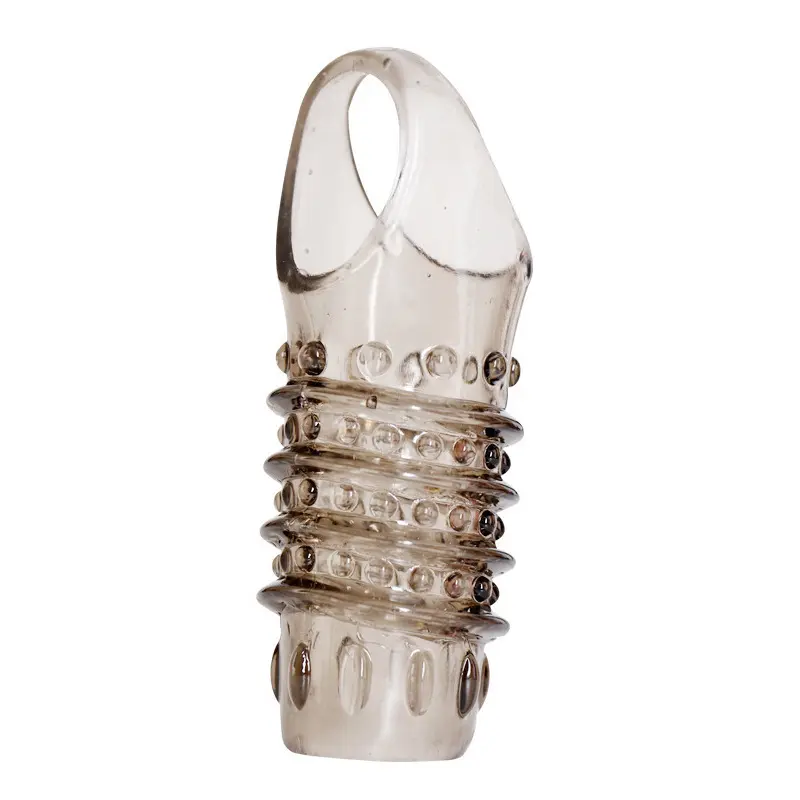 LUFILUFI Men's Wear Transparent Condom Wolf Tooth With Barbed Lock Fine Adult Sex toy for man