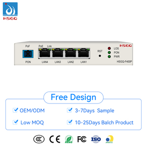 HSGQ-F400P XPON GPON ONT 4 ports GE, solution PoE PoF, compatible avec la plupart des marques OLT, ONU industriel - Product Image 1
