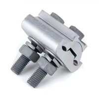 Collier de serrage bimétallique en alliage d'aluminium galvanisé à chaud pour câbles électriques de ferme solaire et d'électrification ferroviaire, raccords électriques