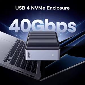 Boîtier UGREEN M.2 NVMe 40 Gbps 8 To pour SSD, compatible <span class=keywords><strong>Thunderbolt</strong></span> 4, avec dissipation thermique à double ailette en aluminium - Product Image 3