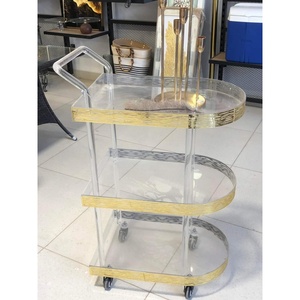 <span class=keywords><strong>Carrello</strong></span> portaoggetti in acrilico per cucina e soggiorno, scaffale mobile con maniglia e ruote bloccabili, <span class=keywords><strong>carrello</strong></span> multiuso per la casa - Product Image 2