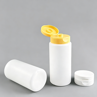 Bouteilles en PEHD de 300 ml en forme de cylindre vide, pour remplissage à chaud, avec bouchon à clapet souple pour sauce chocolatée, couleur personnalisée, 10 oz