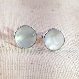 Pendientes de Plata de Ley 925 con Calcedonia Natural Color Aqua - Product Image 2
