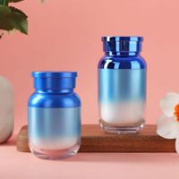 Flacon cylindrique haut de gamme électroplaqué en PS pour emballage de médicaments, flacon de capsules de qualité alimentaire, sous-flacon