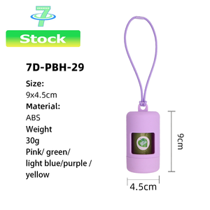 7D Spot Merde Sac Titulaire Distributeur Pliable Portable pour Chiens 9.5x4.5cm 30g ABS Voyage Produit Rose Vert Lightblue Violet Jaune - Product Image 2