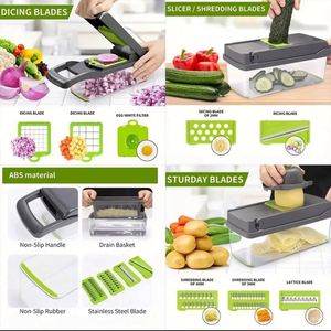 Éminceur de légumes multifonctionnel en plastique PP, râpe de cuisine, écologique, compatible lave-vaisselle, taille personnalisée, options multicolores - Product Image 4