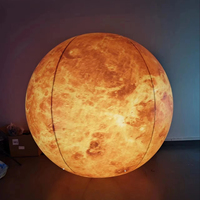 Boule de Lune Gonflable à Lumière LED Taille Personnalisée Décoration de Fête de Planète Géante Ballon Gonflable de Lune pour la Publicité