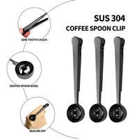 Cuillère à café en acier inoxydable personnalisée en gros, cuillère doseuse en acier inoxydable de 10 ml avec clip