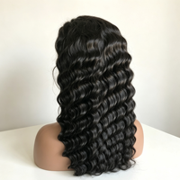 Perruque en cheveux naturels indiens bruts bouclés crépus, couleur rouge 99J, dentelle transparente 13x4, densité 210%, 100% cheveux humains avec baby hair pré-épilés