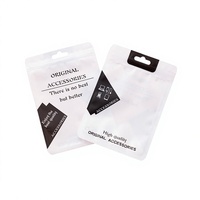 Câble de données durable USB, sac d'emballage cadeau artisanal en plastique BOPP+CPP réutilisable à fermeture éclair auto-scellante, téléphone portable