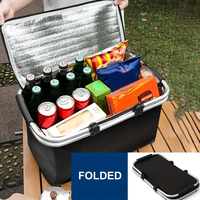 Sac de pique-nique pliable isolé feuille d'aluminium double poignée de transport sac de Camping grande capacité panier de pique-nique en plein air pour voyager
