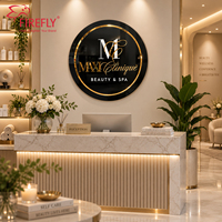 Enseigne en acrylique personnalisée avec logo, plaque murale 3D pour spa, salon de beauté, clinique, réception, décoration d'entreprise
