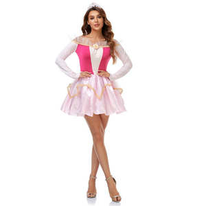 2025 adulto Rosa dulce <span class=keywords><strong>princesa</strong></span> melocotón <span class=keywords><strong>disfraz</strong></span> para <span class=keywords><strong>mujer</strong></span> FIESTA DE Halloween Cosplay <span class=keywords><strong>princesa</strong></span> melocotón fantasía vestido de lujo - Product Image 1