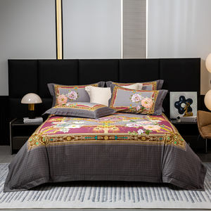 Ensemble de literie au design de luxe 100% coton 600tc brossé <span class=keywords><strong>4</strong></span> 6 pièces Double Queen King Super King Size avec fermeture éclair cachée <span class=keywords><strong>1</strong></span> drap plat - Product Image 1