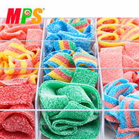Sour Belts, bonbons gélifiés colorés enrobés de sucre, délicieux