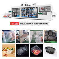 Mesin Thermoforming Otomatis Penuh untuk Piring dan Kotak Makanan Sekali Pakai dari PS/PP/PVC dengan Motor dan Pompa
