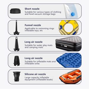 Le fabricant fournit un logo personnalisé gratuit pour les petites commandes (MOQ) – Mini pompe à air électrique rechargeable portable en plastique pour le camping en extérieur - Product Image 5