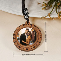 Pendentif base de plaque en bois rond ajouré rétro, motif nuage, personnalisable avec photo, à faire soi-même, le plus vendu