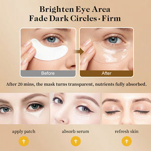 Masque pour les yeux au collagène hydrolysé biologique à double hyaluronate, marque privée, pour atténuer les <span class=keywords><strong>cernes</strong></span> et hydrater en profondeur - Product Image 2