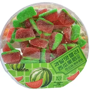 큐브 모양의 보라색 쫄깃한 달콤한 과일 맛 젤리 228g 병 포장 실온 보관 웨딩 간식 도매 - Product Image 5