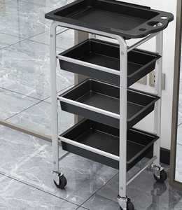 Chariot de coiffure professionnel noir 2026 avec 5 tiroirs pour salon de beauté, spa et barbier - Product Image 5