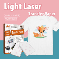 Papel de Transferencia Térmica Láser A4 de Alta Calidad para Camisetas y Bolsas de Algodón, Colores Vivos, Fácil de Despegar, Sin Grietas