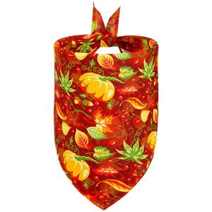 باندانا للكلاب مخصصة بالجملة لفصلي الخريف والشتاء، إكسسوار مثلث الشكل من البوليستر لحفلات عيد الشكر - Product Image 4