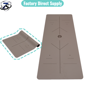 Tapis <span class=keywords><strong>de</strong></span> <span class=keywords><strong>yoga</strong></span> en caoutchouc naturel et PU, taille personnalisée, écologique, imperméable, facile à nettoyer, avec sangle <span class=keywords><strong>de</strong></span> transport, directement <span class=keywords><strong>de</strong></span> l'usine pour la vente au détail transfrontalière - Product Image 1