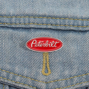 Peter bilt Trucks Oval Emblem Marken zeichen Logo Emaille Pin Broschen Abzeichen Modeschmuck Rucksack Zubehör Geschenke - Product Image 2