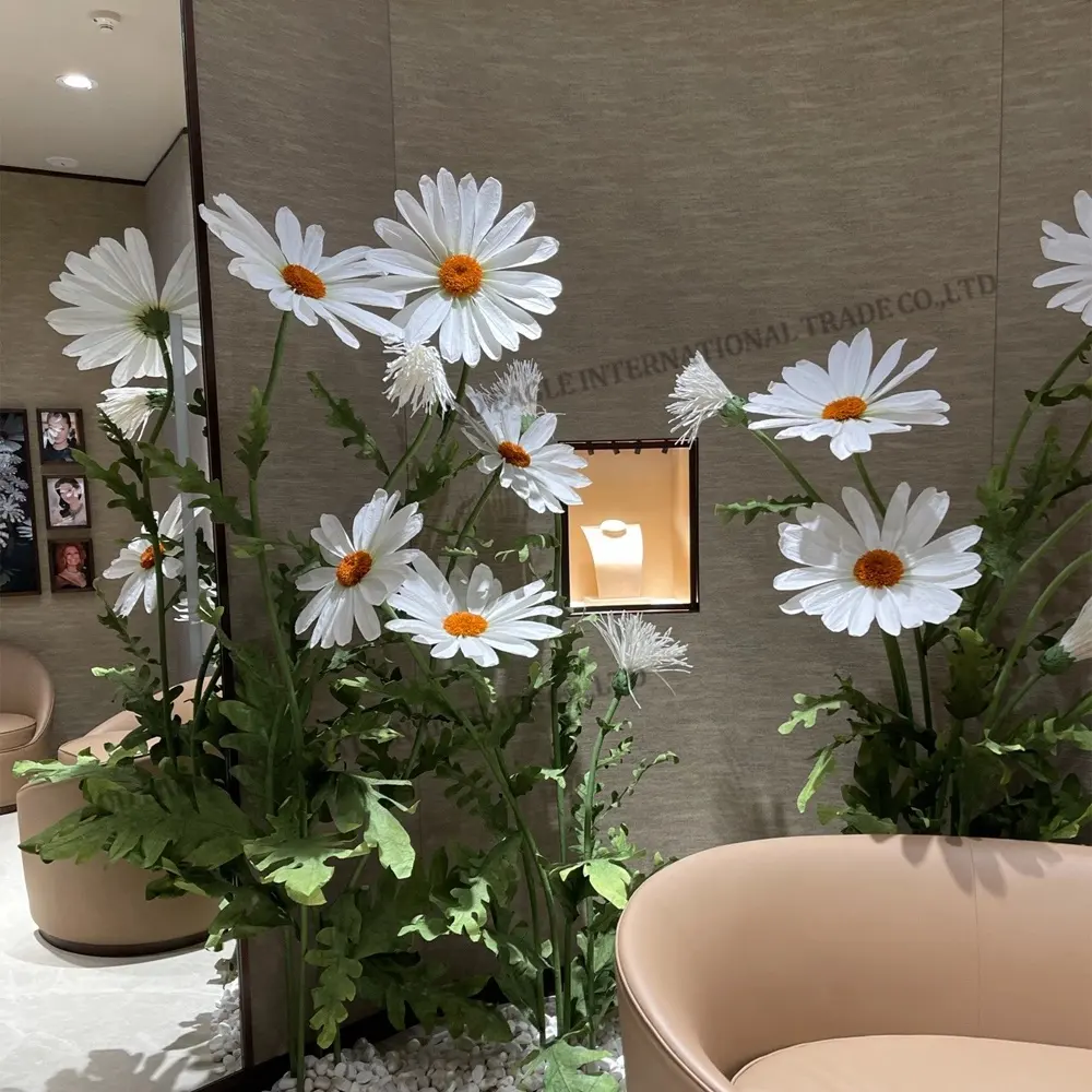 K-110 Art Ornament Giant Paper Art Daisy giant flower white flora for Exhibition Hall Conference Hotel Clothing Store Decoration