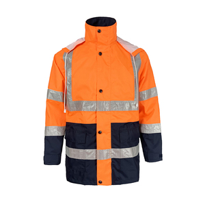 Veste de pluie de sécurité réfléchissante en Oxford imperméable AS/NZS 4602.1 haute visibilité pour l'exploitation minière, pour une utilisation de jour comme de nuit - Product Image 1