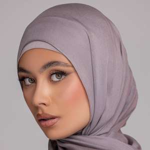 उच्च ग्रेड की लुभावनी अनुकूलित फैशन शैल इस्मालेमिक मोडल कपास हिजाब स्कार्फ आर्ब तुर्की कस्टम सादे रंग - Product Image 1