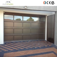 Porte de garage isolée MULTISHADES avec télécommande intelligente, porte latérale et moteur latéral pour maisons en bord de mer