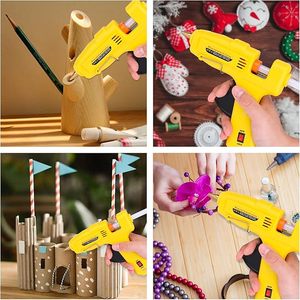 Bosi công cụ bán buôn có thể sạc lại nóng chảy keo súng có thể sạc lại nhanh chóng làm nóng sơ bộ mini keo Súng <span class=keywords><strong>Kit</strong></span> với 10 Keo gậy - Product Image 2