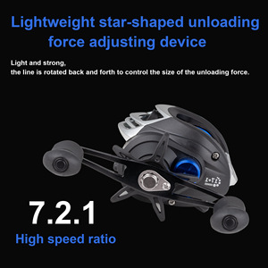 7.2:1 Gear Strong Magnetic Brake Spinning mulinello da pesca alla carpa mulinelli per acqua salata (vecchio) - Product Image 6